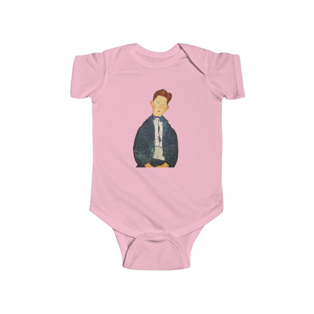 Modigliani Baby Bodysuit – “Boy in a Striped Sweater” Soft Cotton Infant Onesie
