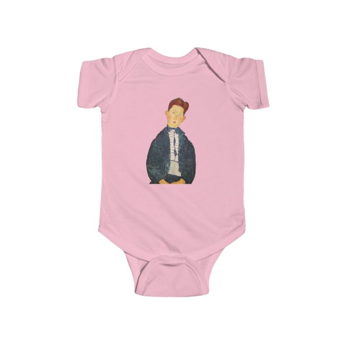 Modigliani Baby Bodysuit – “Boy in a Striped Sweater” Soft Cotton Infant Onesie
